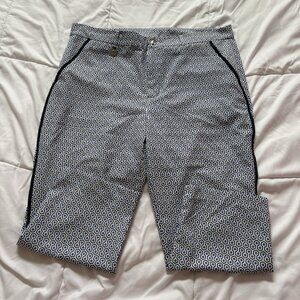 Rohnisch Golf Capri Pants Womens Blue White Pockets Lightweight Pockets